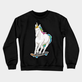 Unicorn Skater Skateboard Crewneck Sweatshirt